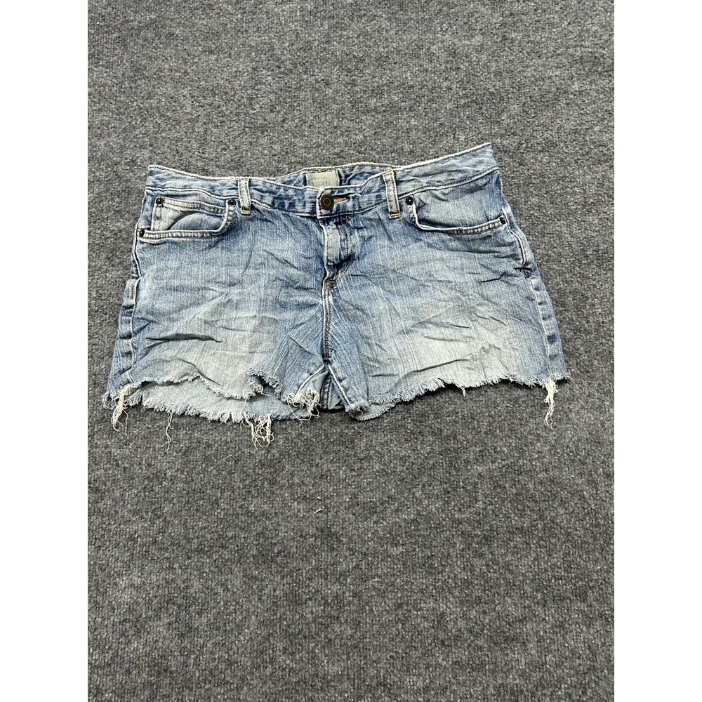 Gap Denim Shorts Womens Size 12 Blue Cut Off Raw Hem Casual Light Wash Jean